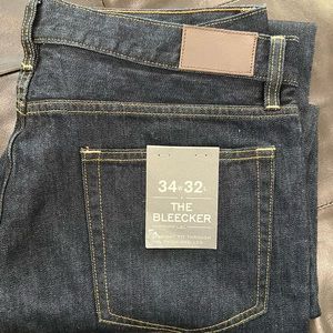 NWT, J Crew, The Bleecker jeans, dark wash, 34 x 32